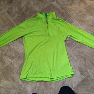 Nike Neon Green Quarter-Zip Pullover